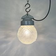 Vintage White Porcelain Pendant Light, 1970s