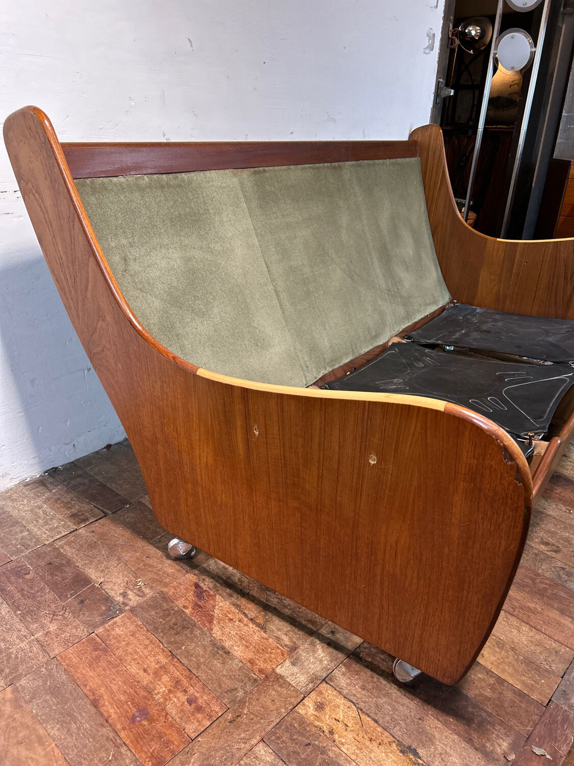 Mid century retro vintage teak sofa by GPlan 1960