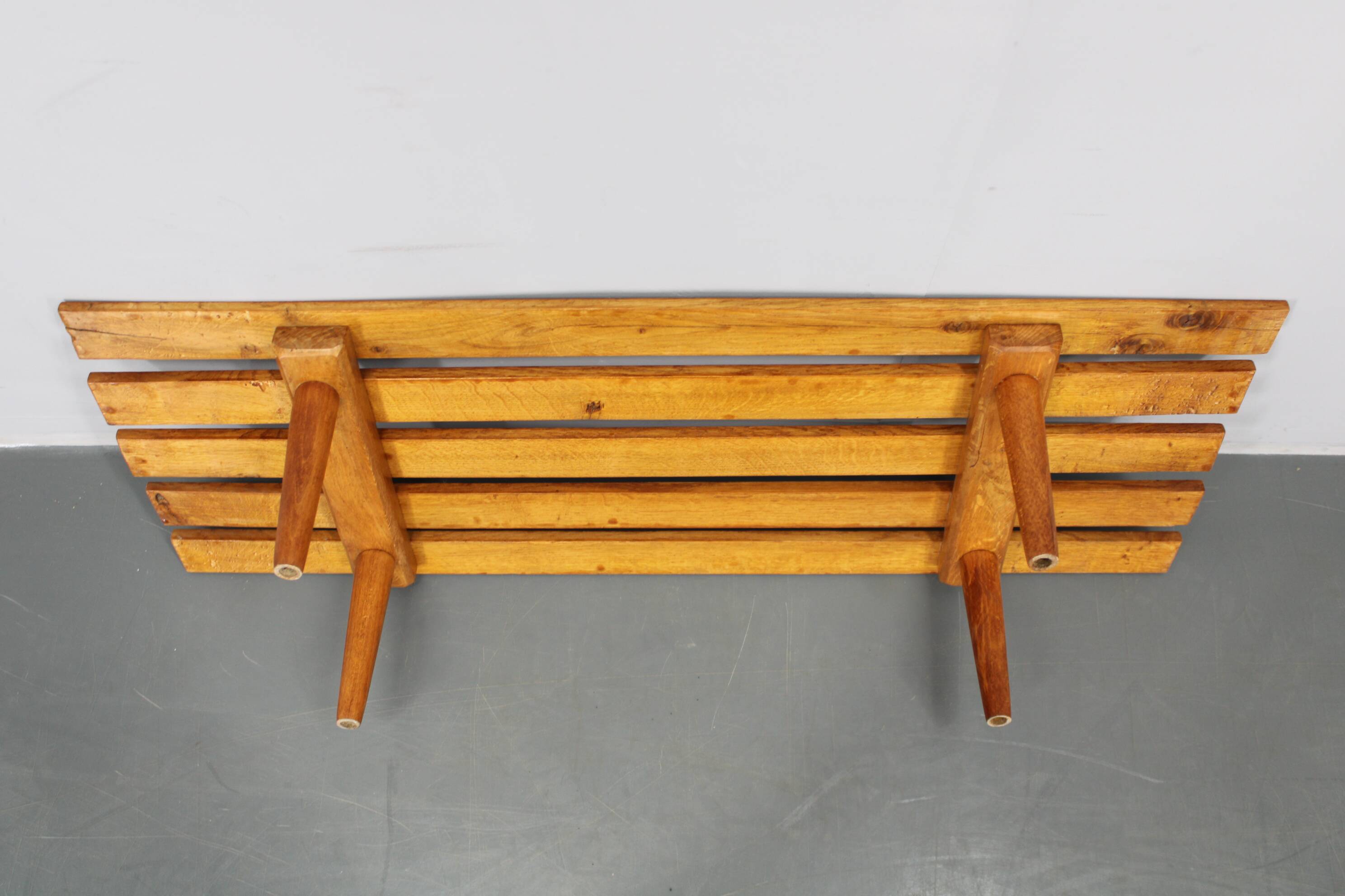 1970s Wooden Flower Pot Bench, Czechoslovakia