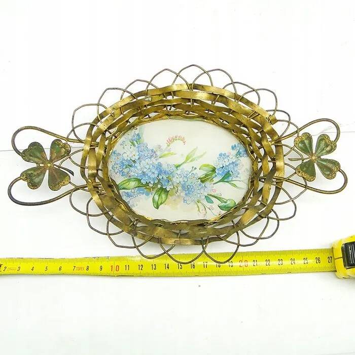C9N platter in Art Nouveau style with enamel
