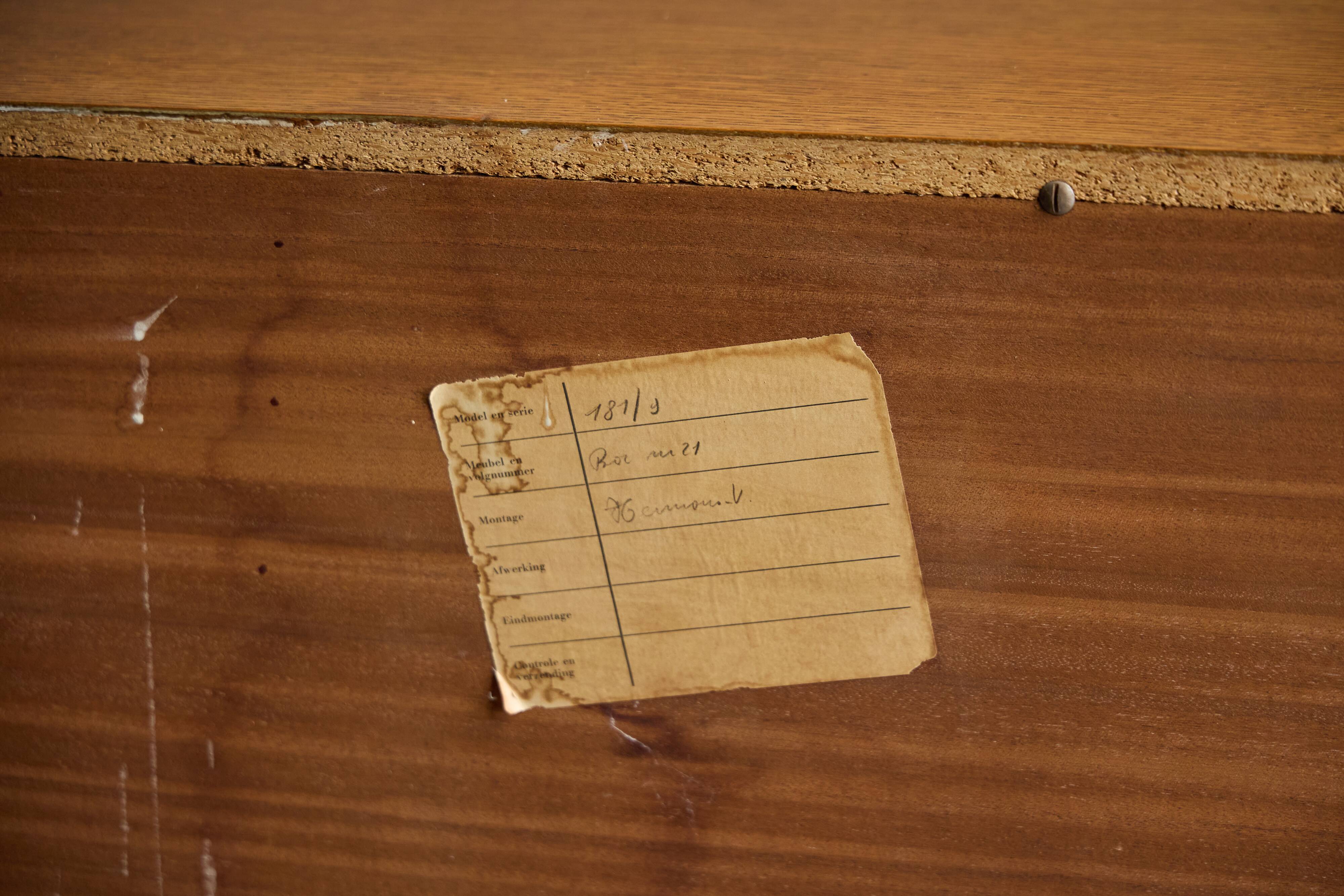 Brutalist Oak Cabinet, Belgium, 1960s