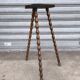 1950s Beaded Wooden Tripod Stool