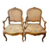 Paire de fauteuils XIXème style Régence