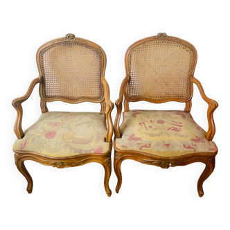 Paire de fauteuils XIXème style Régence