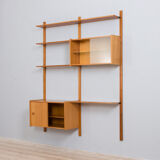 Scandinavian oak wall unit by Sven Andersen, Norway 1970s