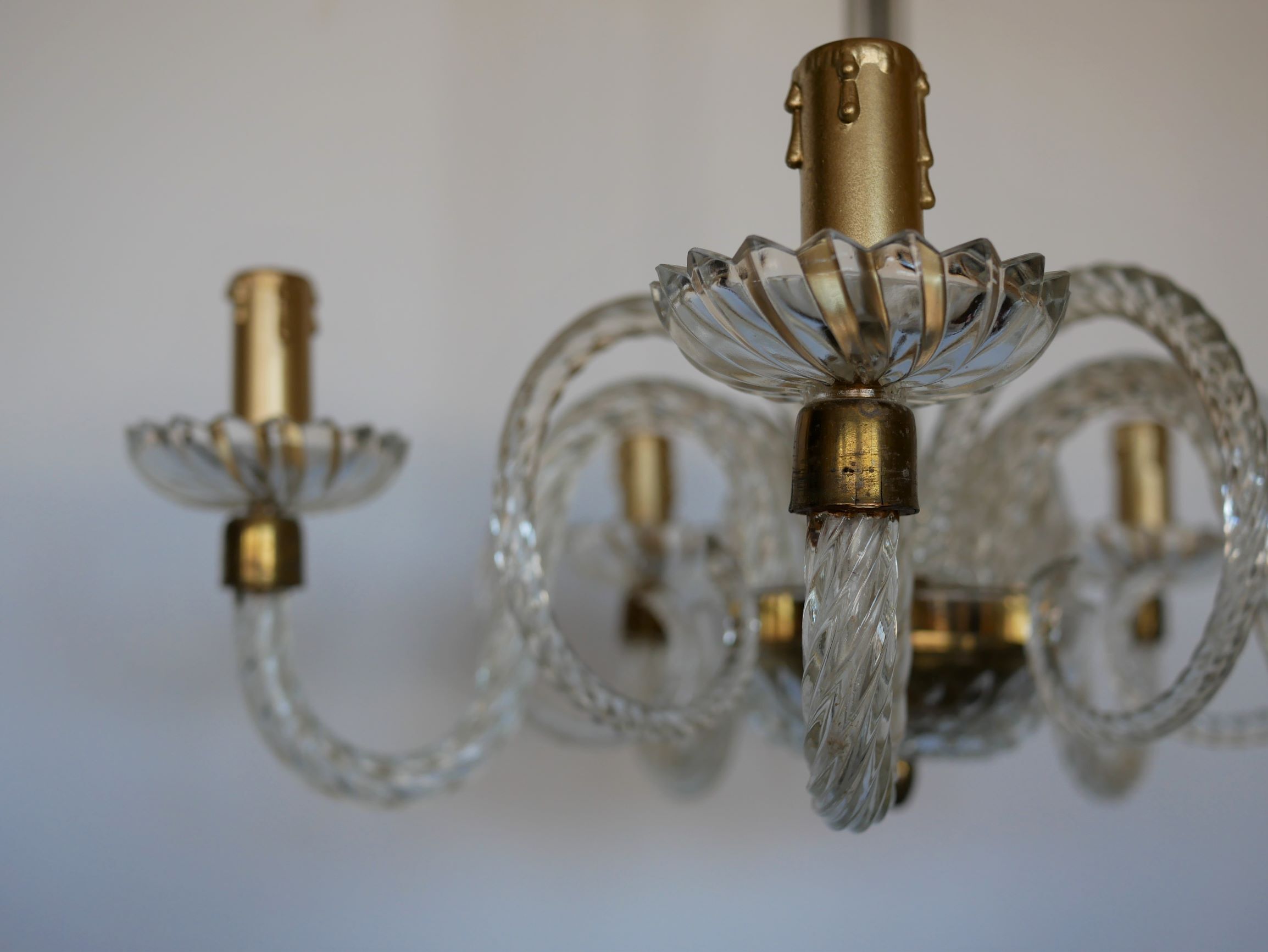 Vintage glass chandelier
