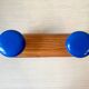 Electric blue coat rack from the 80s