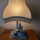 2 enamelled porcelain lamps