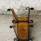 Vintage wooden and wrought iron magazine rack circa 1950s