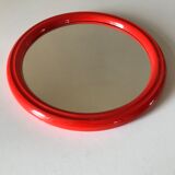 Round mirror vintage orange Years 70