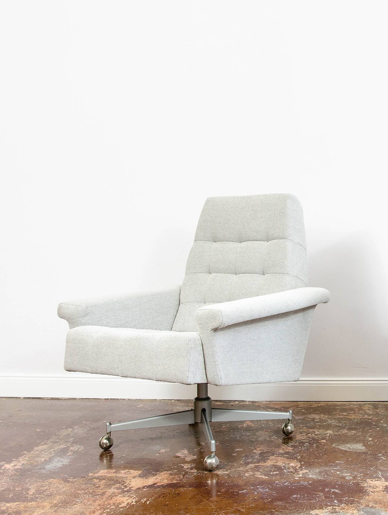 Office Chair From Up Závody On Metal Wheels, Czechoslovakia, 1970