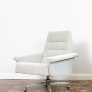 Office Chair From Up Závody On Metal Wheels, Czechoslovakia, 1970