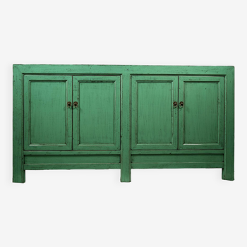 Enfilade vintage et peinture laquee brillante - vert