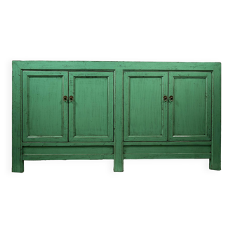 Enfilade vintage et peinture laquee brillante - vert