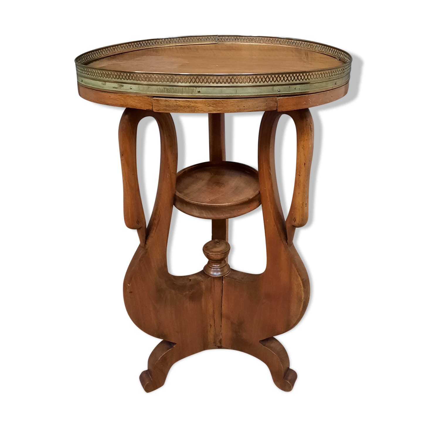 Mahogany gueridon with swan motif