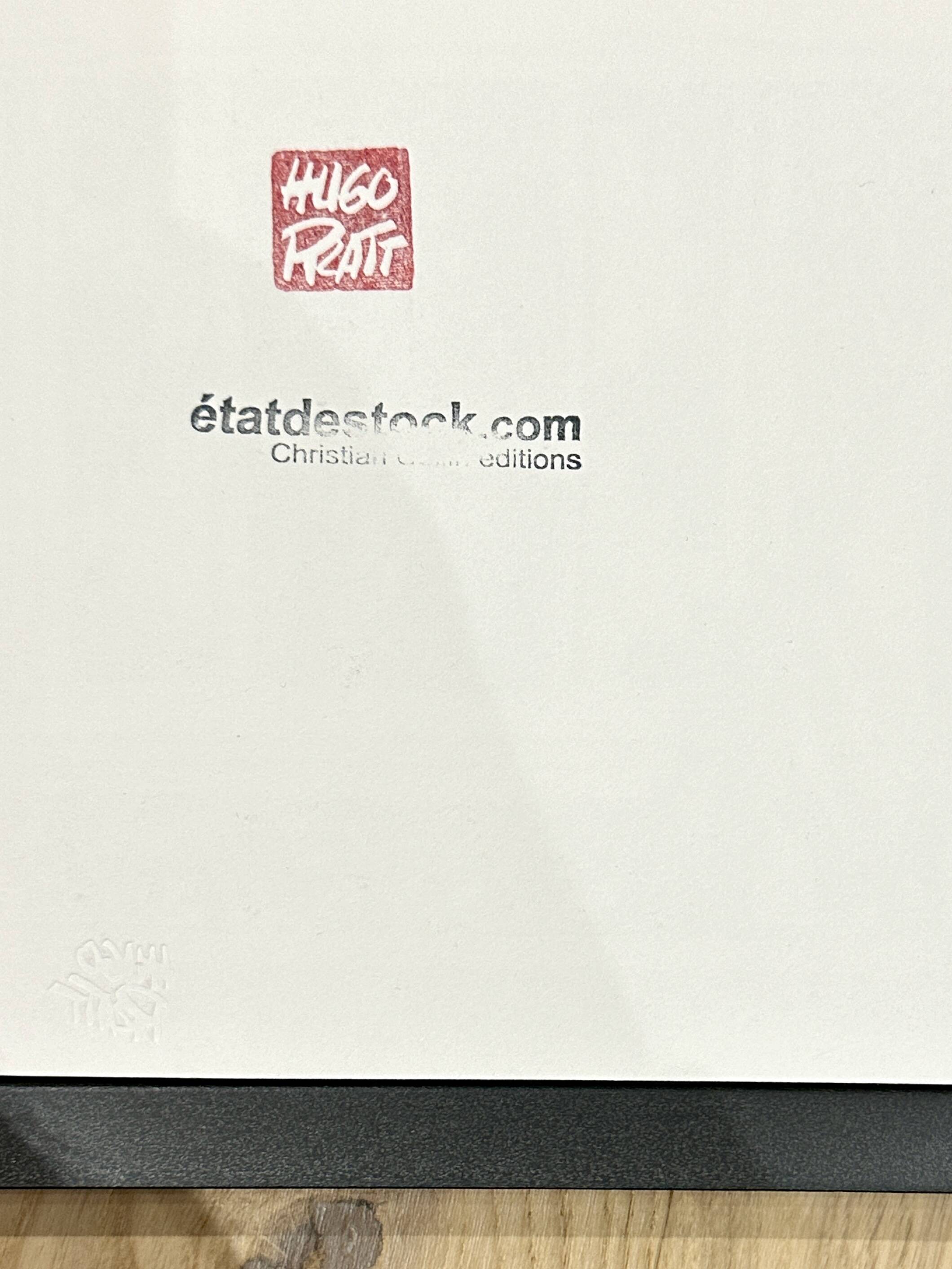 Sérigraphie originale - Hugot Pratt - Corto Maltese - numérotée + certificat authenticité