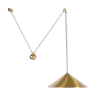 Brass counter balanced hanging lamp Keos by Florian Schulz