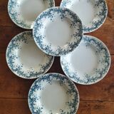 « Byzantin » - 6 assiettes creuses terre de fer St-Amand & Hamage