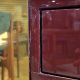 Executive desk by Jean Claude Mahey - lacquered wood & brass - Ca 1970