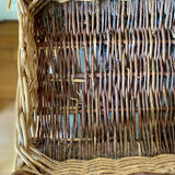 Rattan wicker log basket magazine holder