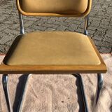 Pair vintage sled reception chairs