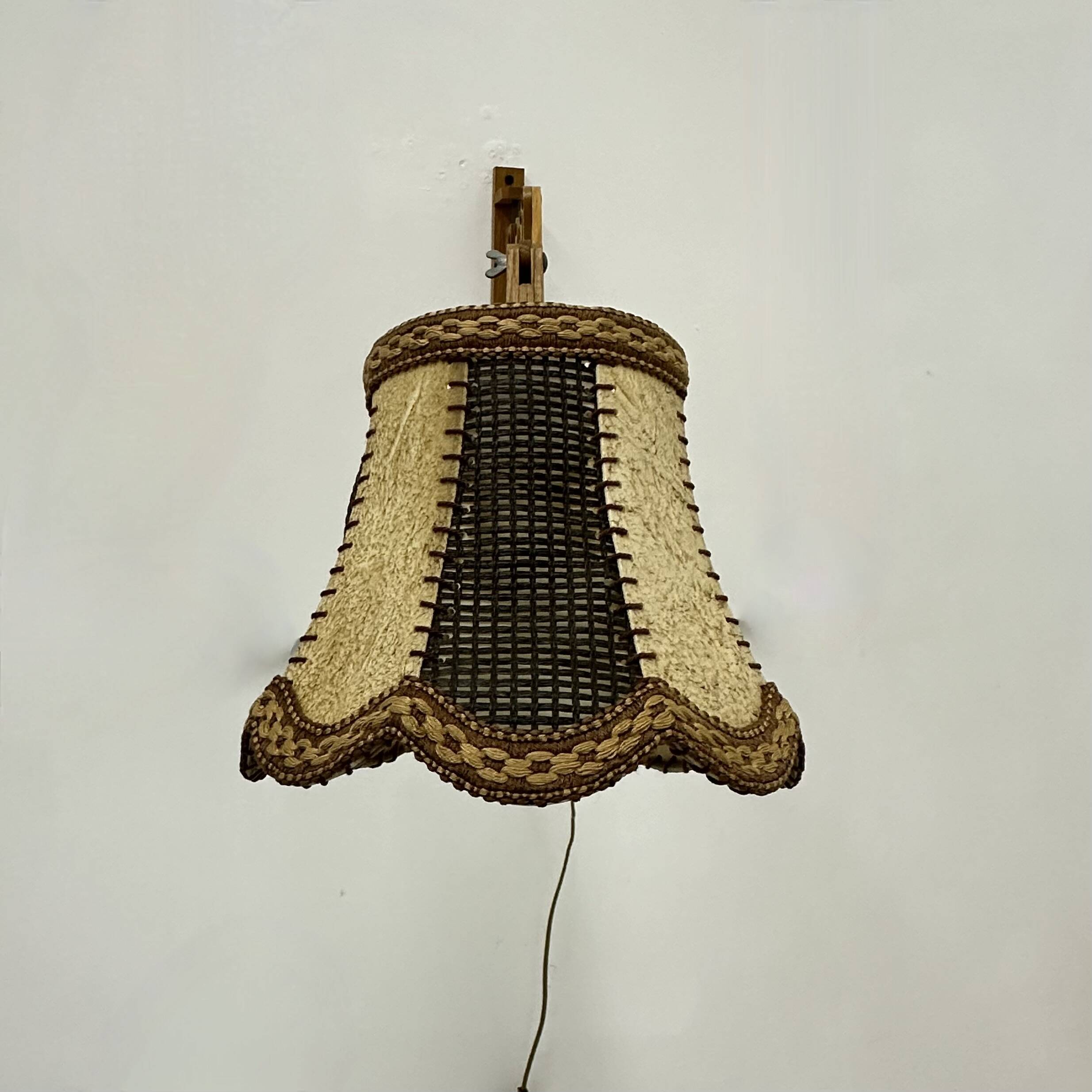 Vintage teak scissors wall lamp , 1960s