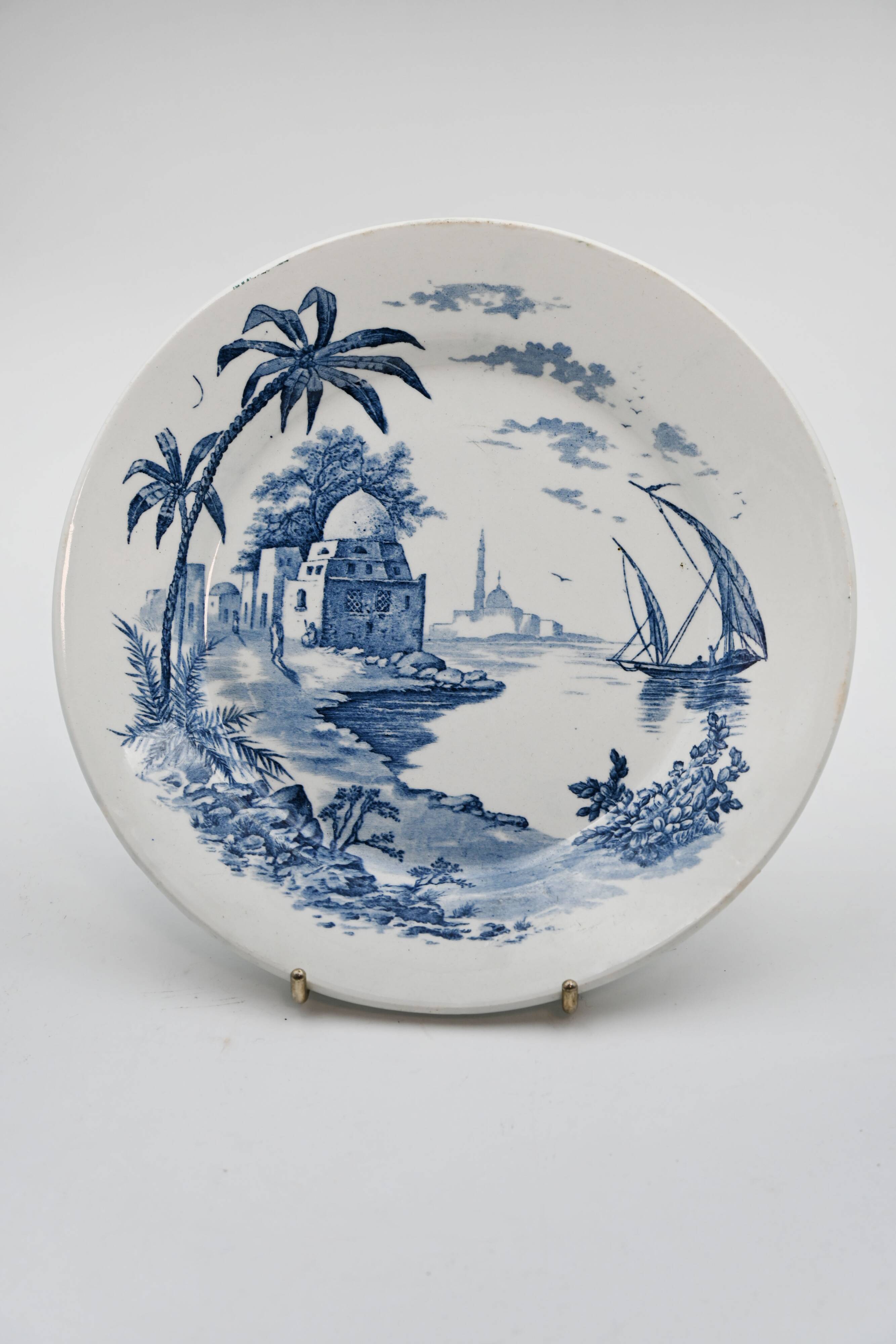 Gien plate seen from the Orient