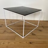 Square slate coffee table or side table.