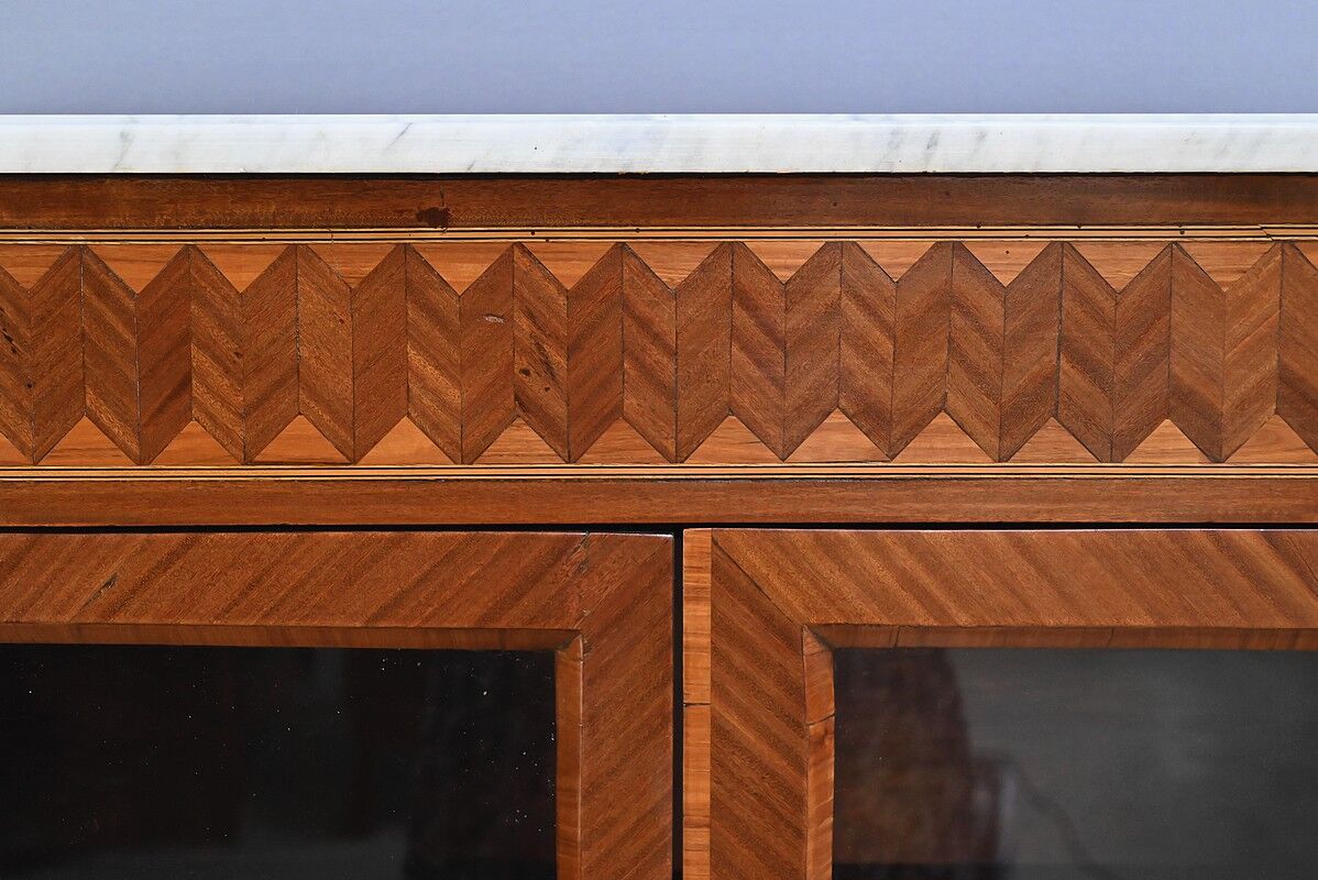 Small marquetry library, Louis XVI style – early 20th century