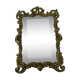 Miroir ancien laiton 20x14cm