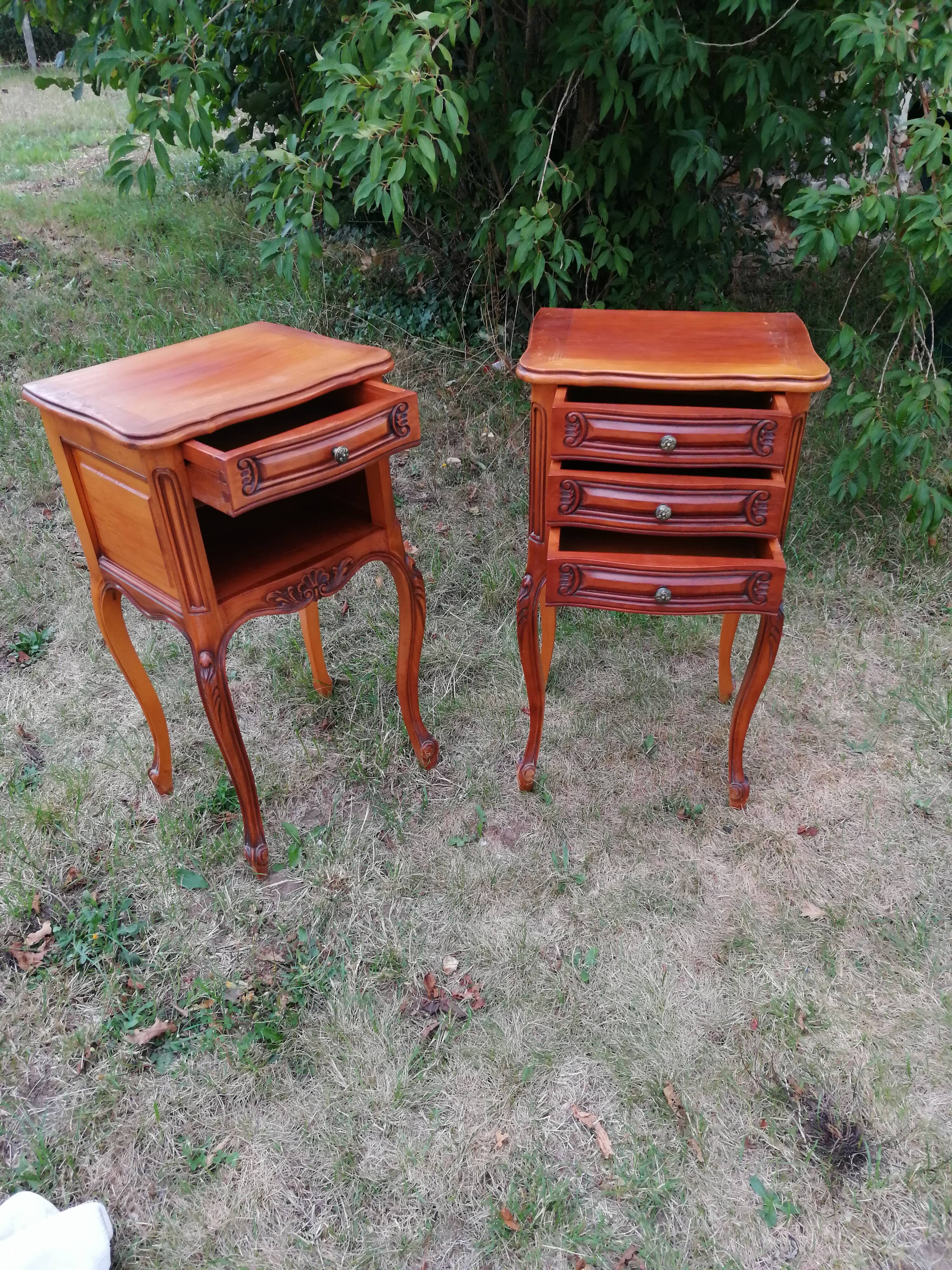 Louis XV-style bedside tables