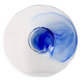Mid-Century Bormioli Rocco Blue Swirl Glass Bowl - Italy 1990s
