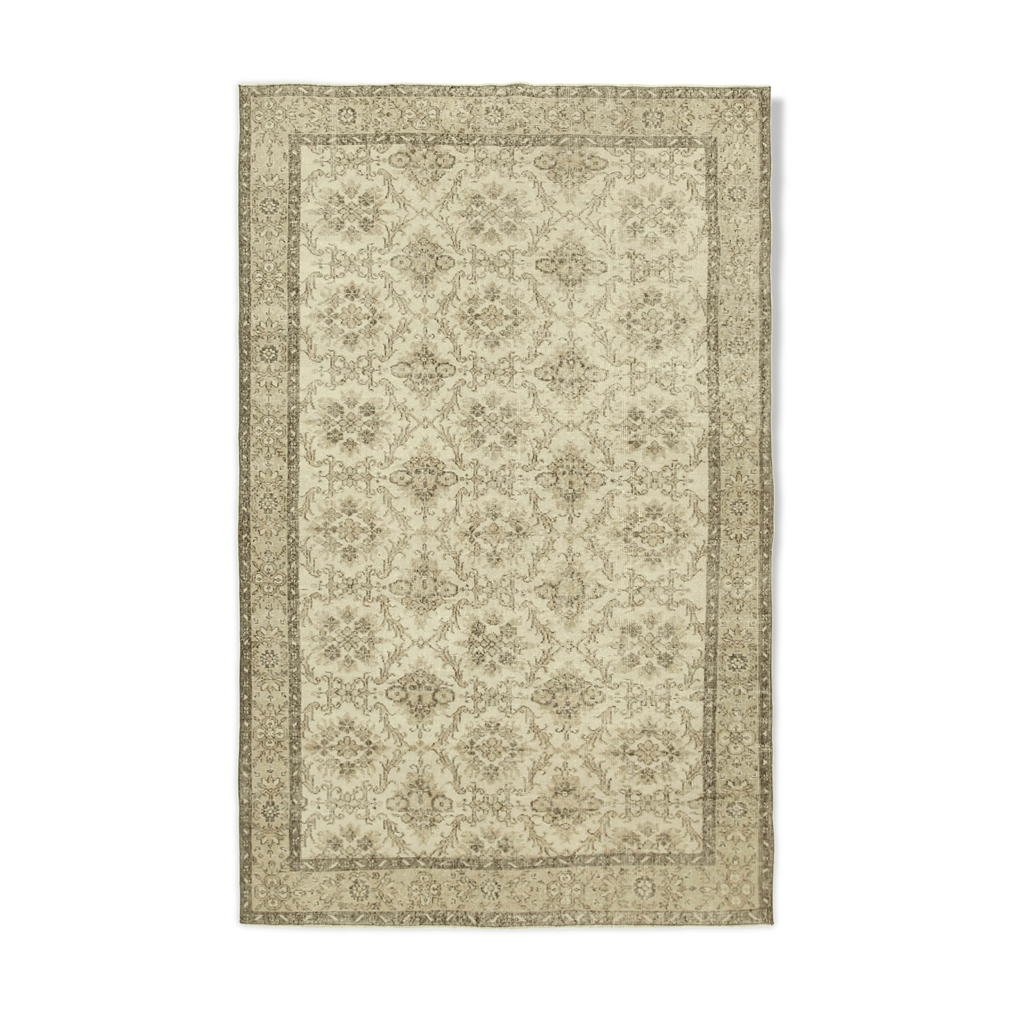 Handwoven Unique Anatolian Beige Rug 194 cm x 306 cm - 38987