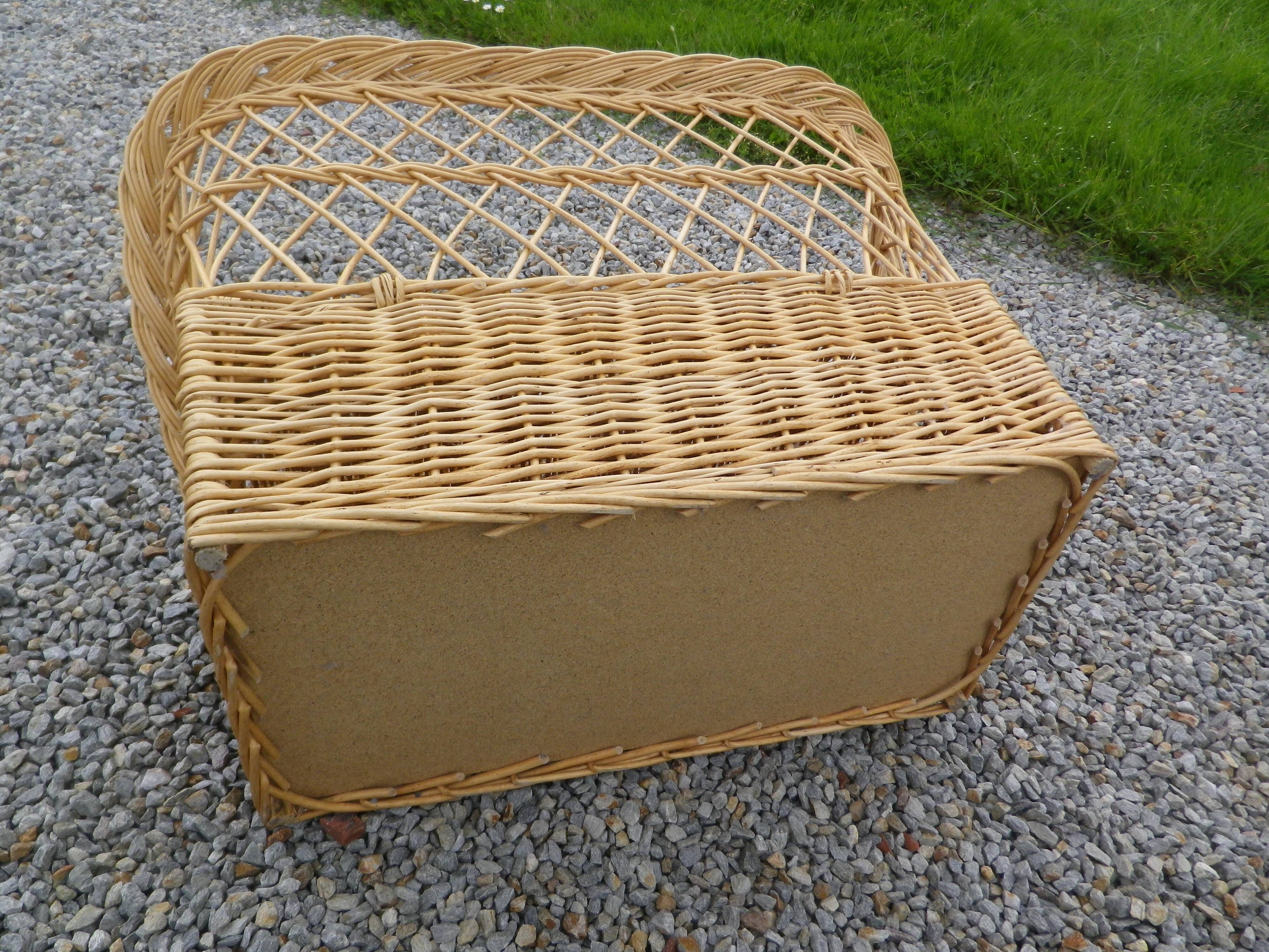 coffre banquette en  rotin