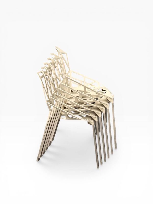 Lot 10 Chaises Chair One Magis Blanc Crème Grcic   Provenance Louvre