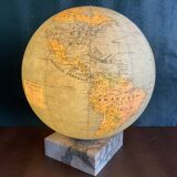 Illuminated glass globe from the 1930s/40s, V. Vindrinet, Paris