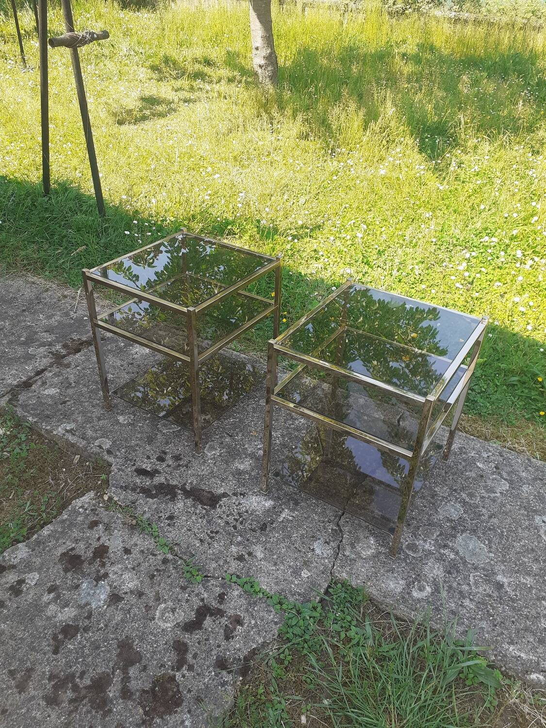 Paire de bouts de canapé