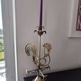 Max Le Verrier rooster candle holder