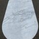Oval marble and black steel bistro table for 4 people 120cm