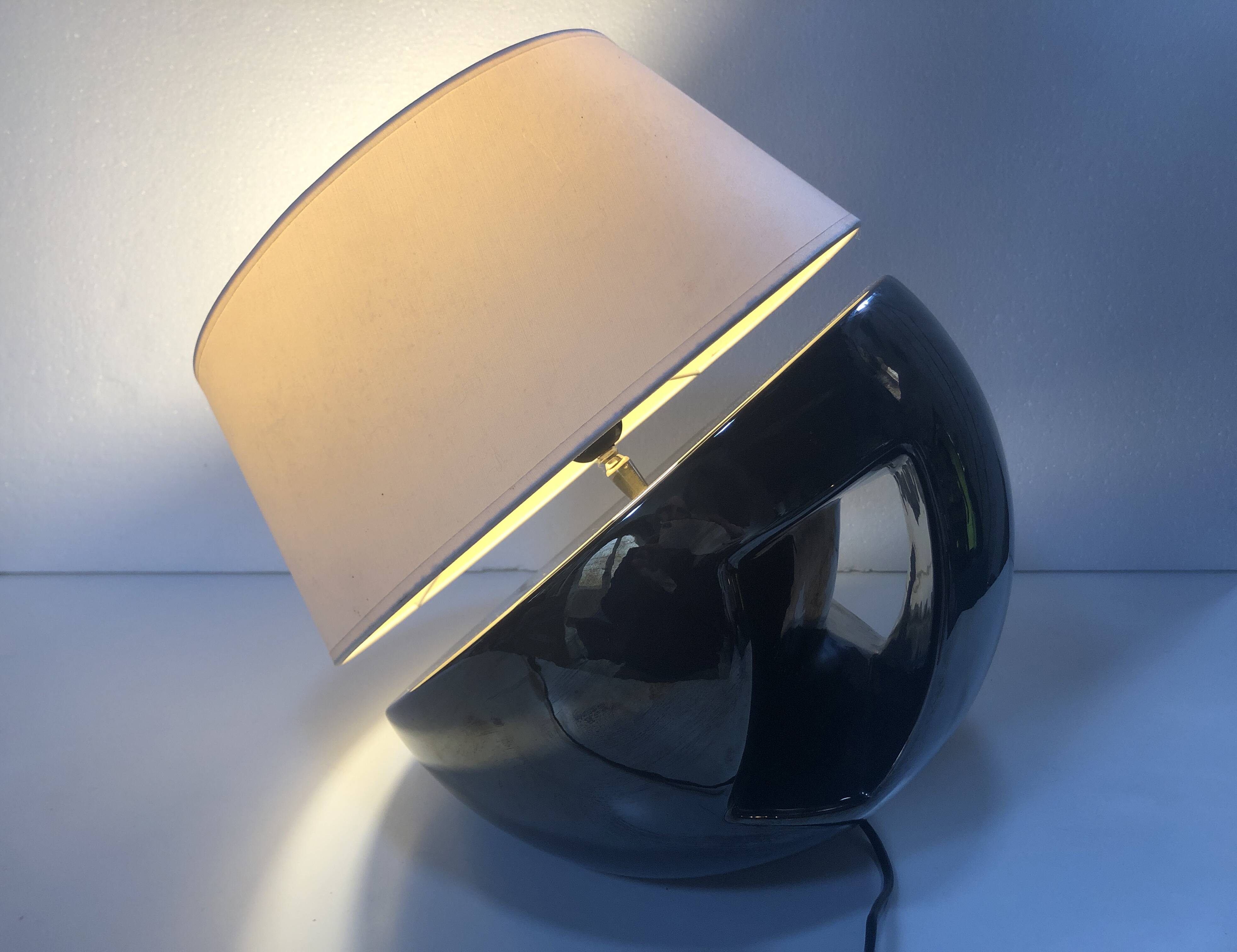 Large Vintage Lamp • Glazed Earthenware • Louis Drimmer • Space Age • 1960