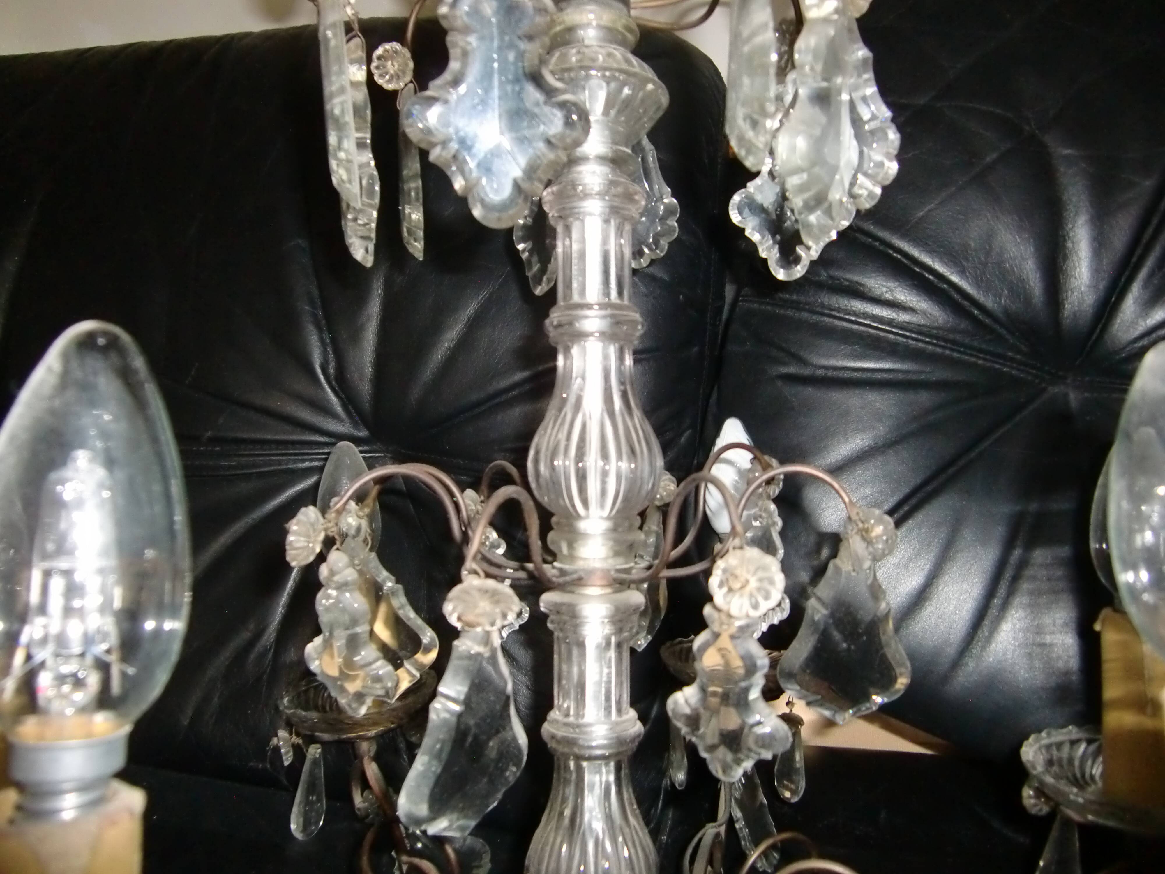 Lustre en cristal blanc
