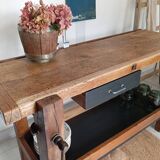 139 cm solid oak workbench