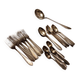 Silver metal cutlery ercuis art deco