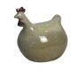 Large beige ceramic hen decoration, 20th century