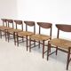 Mid-Century Set of 6 Chairs Model 316 by Peter Hvidt & Orla Mølgaard Nielsen for Søborg Møbelfabrik