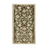 1950s hand-knotted antique turkish beige rug 151 cm x 263 cm