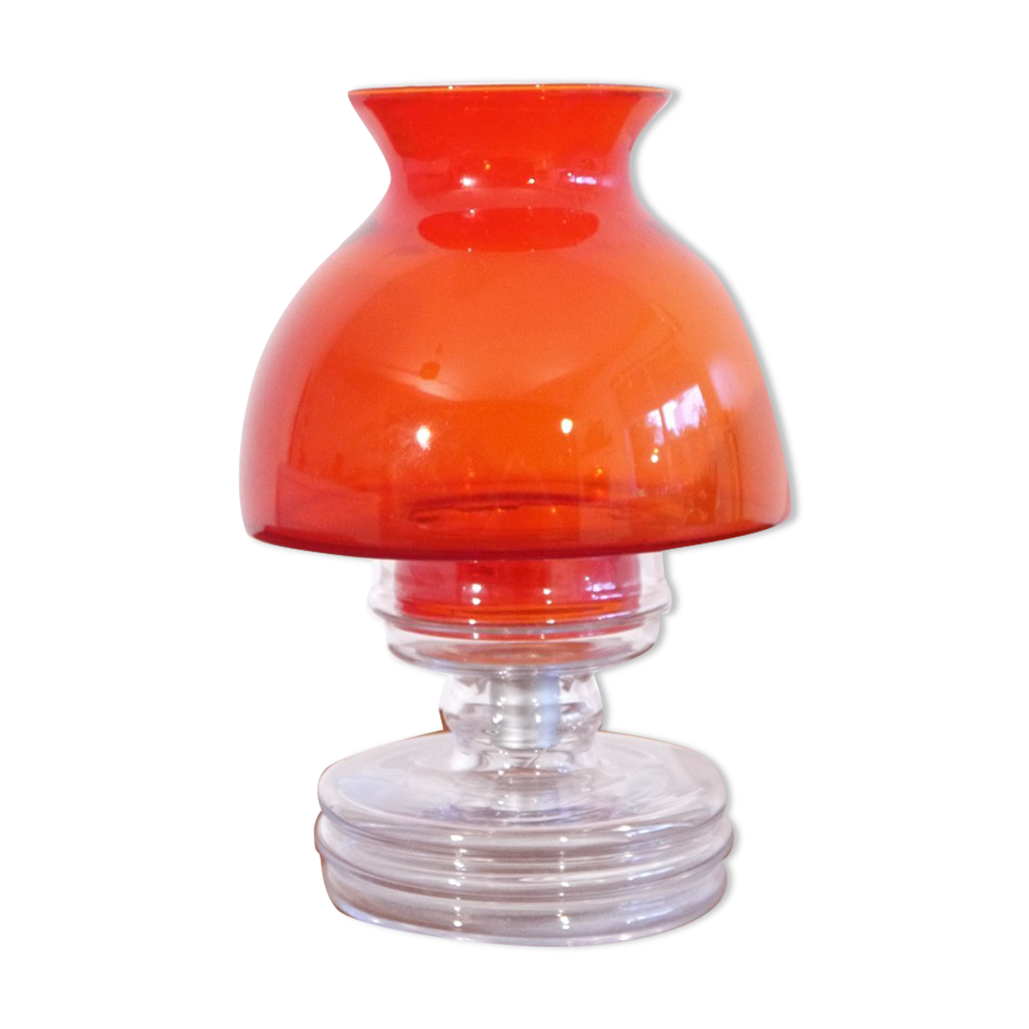 Finnish glass candle holder by Nanny Still 1960