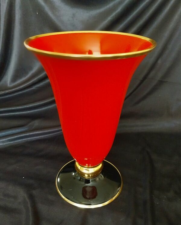 Vases en verre de couleur années 50