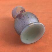 Piedouche vase Glass paste shades of lilac and yellow on a blue background