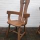rare set of 6 brutalist chairs in solid oak house De PUYDT 1960 Belgium